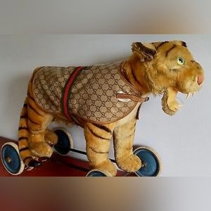 Ultra RARE Vintage GUCCI Waterproof GG w/ Webbing Monogram Pet Dog Jacket Coat